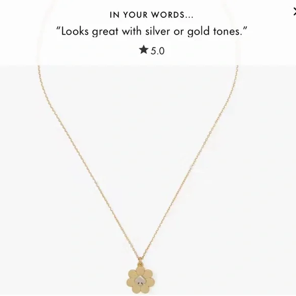 Kate Spade Garden Glam Pendant 16” NWT - Picture 3 of 5